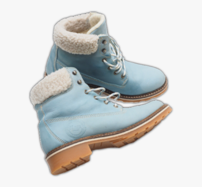 boots blue fuzzy timbs freetoedit HD Png Download kindpng