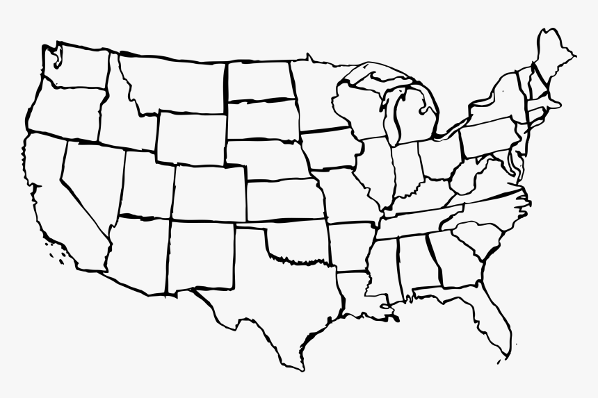 Map Of Usa Drawing 3, HD Png Download, Free Download