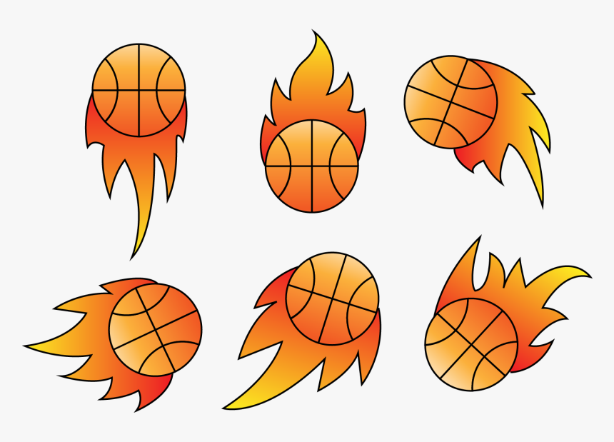 Basketball On Fire Vectors, HD Png Download, Free Download