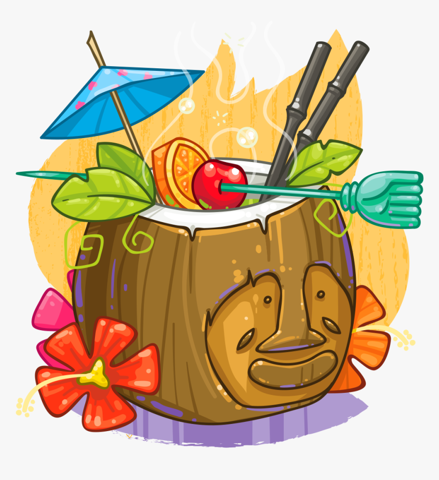 Coconut Clipart Tiki, HD Png Download, Free Download