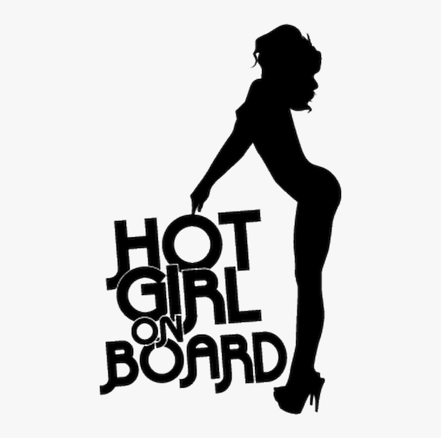 22092 Sticker Hot Girl On Board, HD Png Download - kindpng.