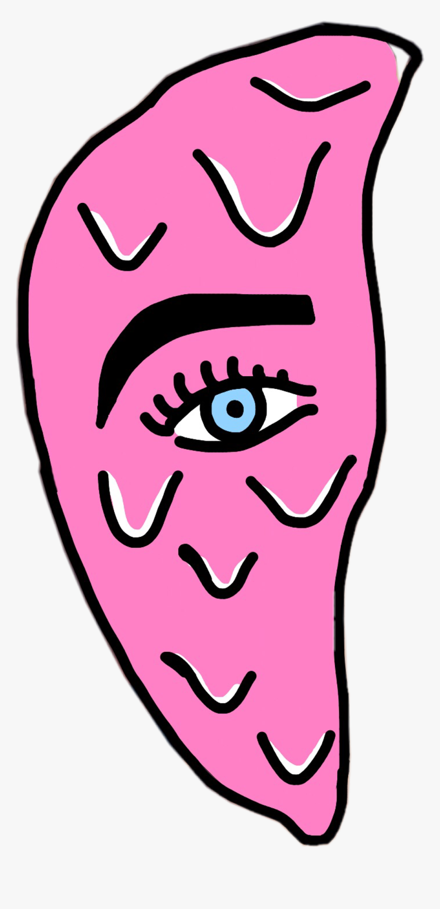 #droopy #drop #drip #drippy #paint #pink #eye #eyebrows, HD Png Download, Free Download