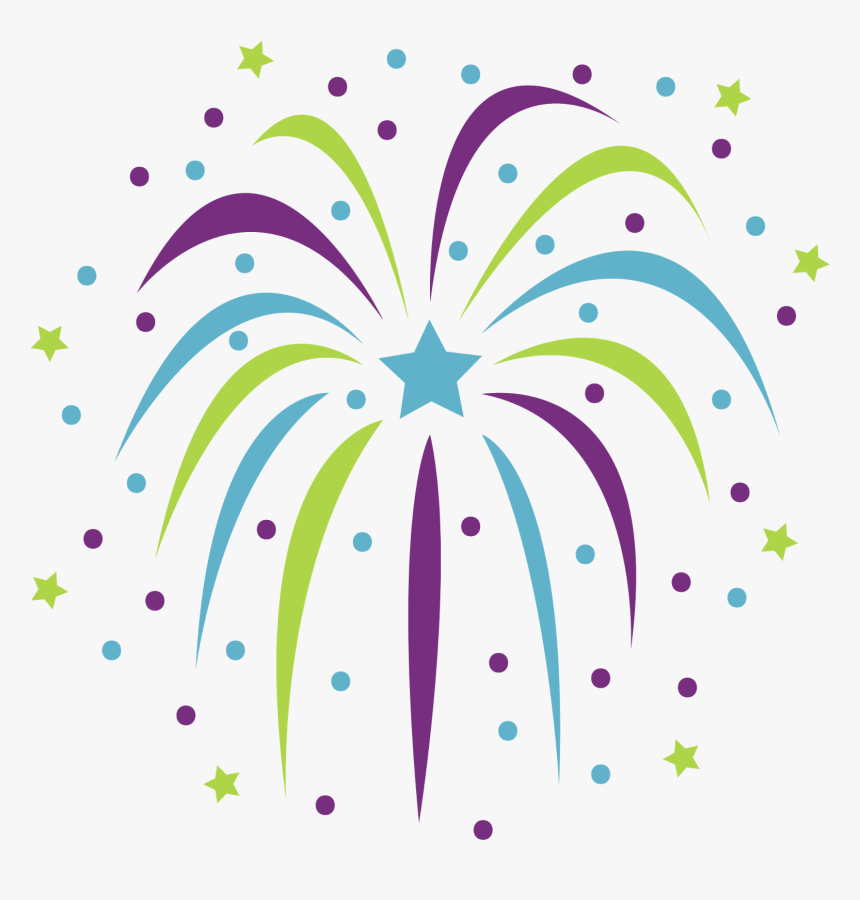 Free New Years Confetti Png - Fireworks Clipart, Transparent Png, Free Download