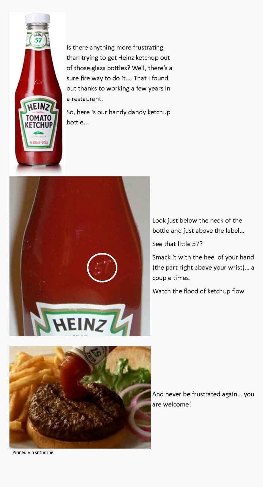 How To Get Ketchup Out Of A Glass Bottle - Heinz Ketchup, HD Png Download, Free Download