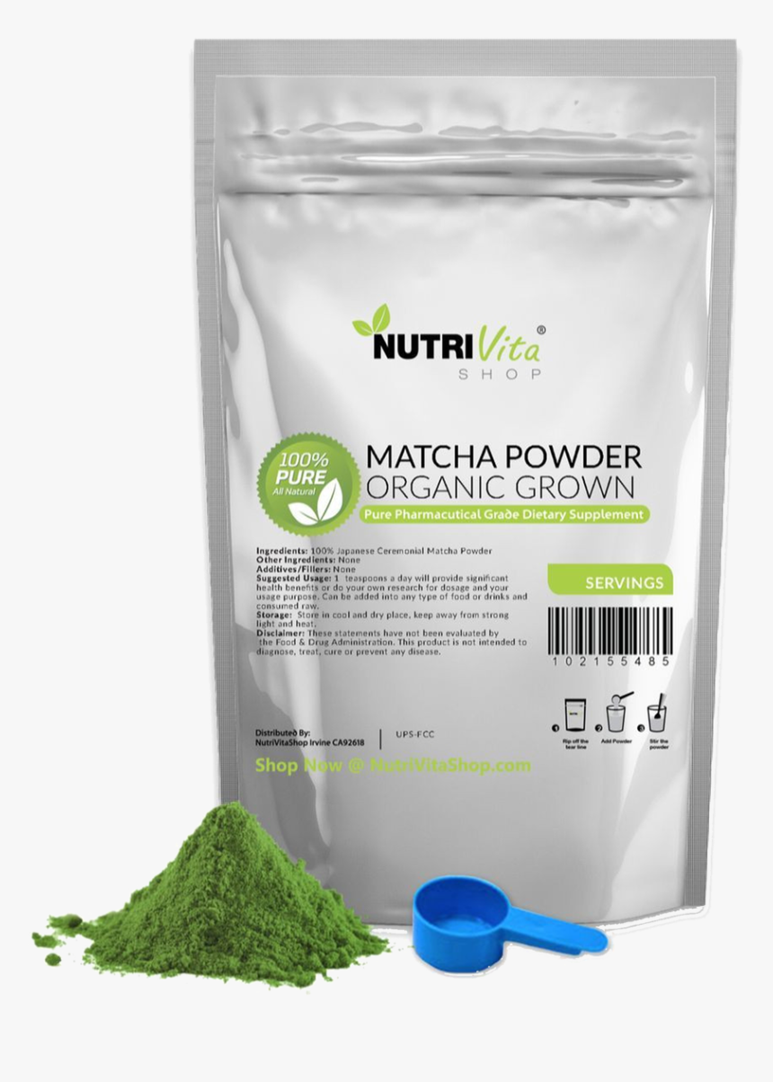 Japanese Matcha Green Tea Powder Organically Grown - Niacin Powder, HD Png Download, Free Download