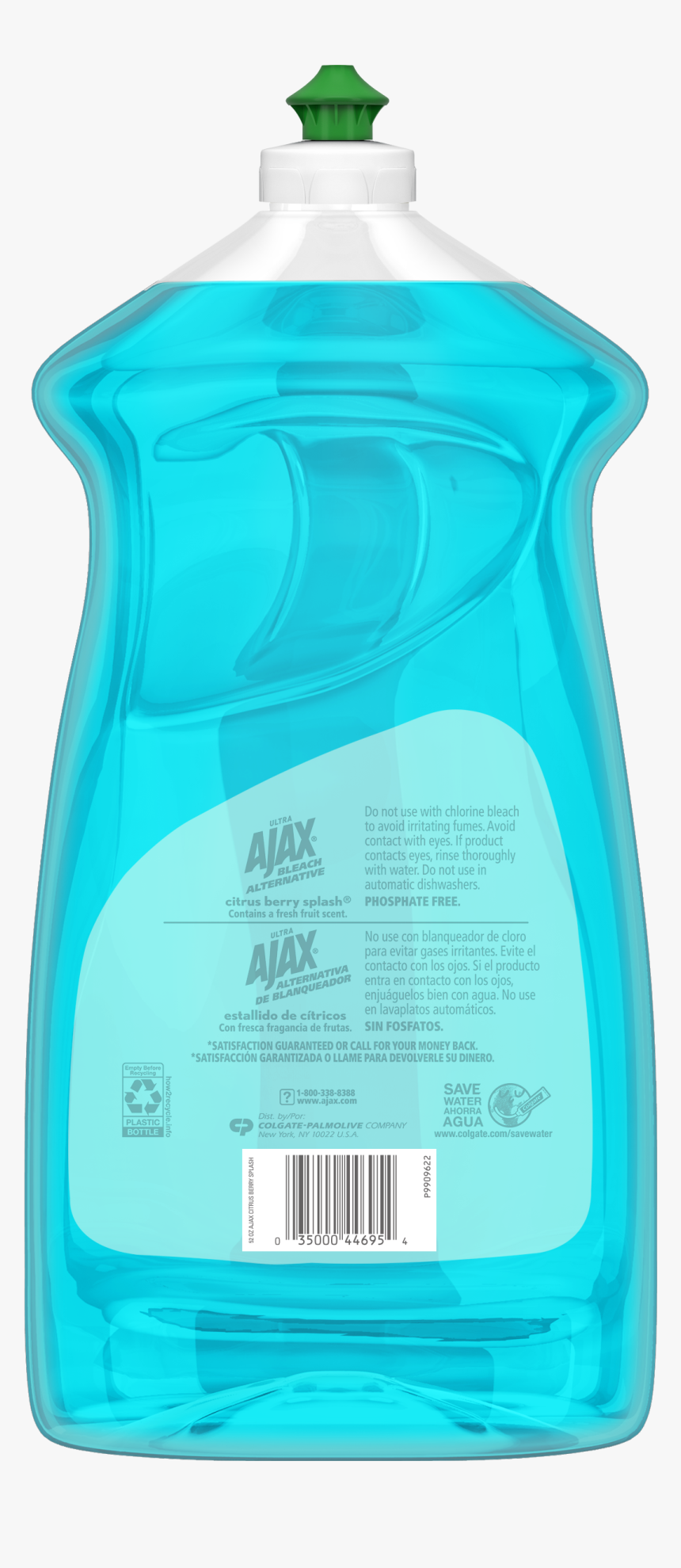 Ajax Ultra Triple Action Liquid Dish Soap, Bleach Alternative - Liquid Hand Soap, HD Png Download, Free Download