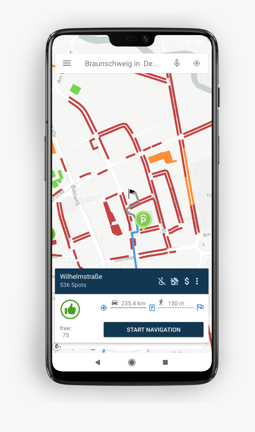 App Live Parking Map - Smartphone, HD Png Download, Free Download