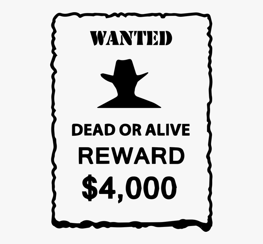 Western, Wanted Sign, Cowboy, Sheriff, West, Wild, HD Png Download, Free Download