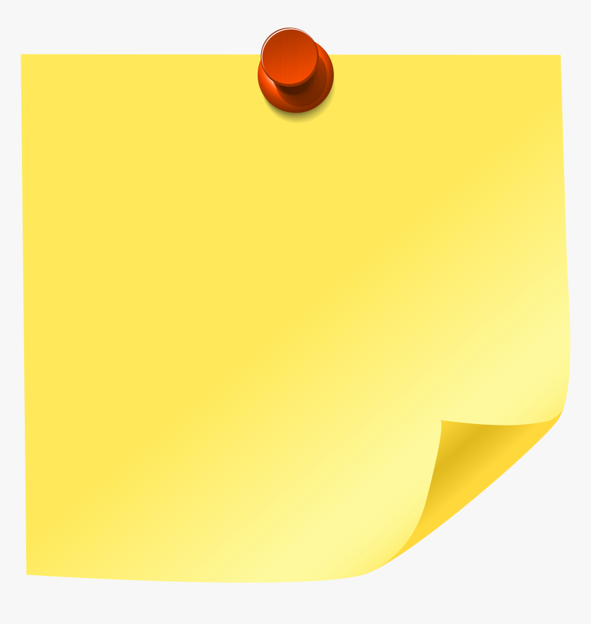 Yellow Sticky Note Png Clip Art - Sticky Notes Clip Art, Transparent Png, Free Download