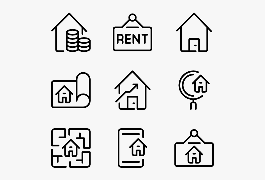 Real Estate - Web Design Line Icon, HD Png Download, Free Download