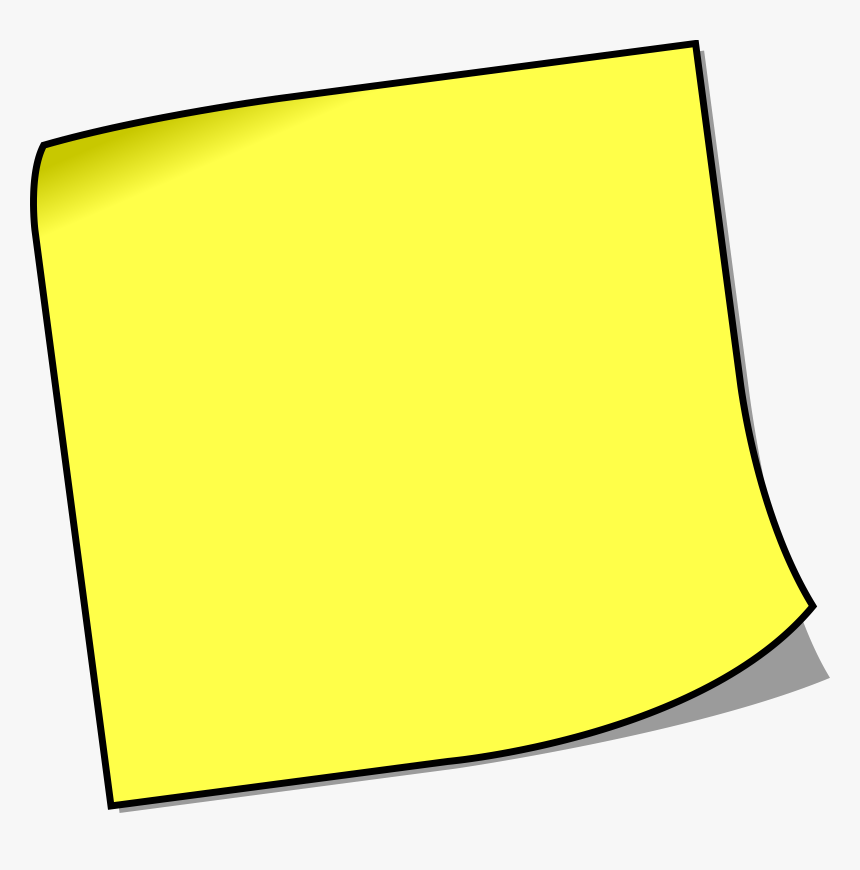 Note Free Microsoft Sticky-note Cliparts Clip Art Transparent - Yellow Sticky Note Clipart, HD Png Download, Free Download