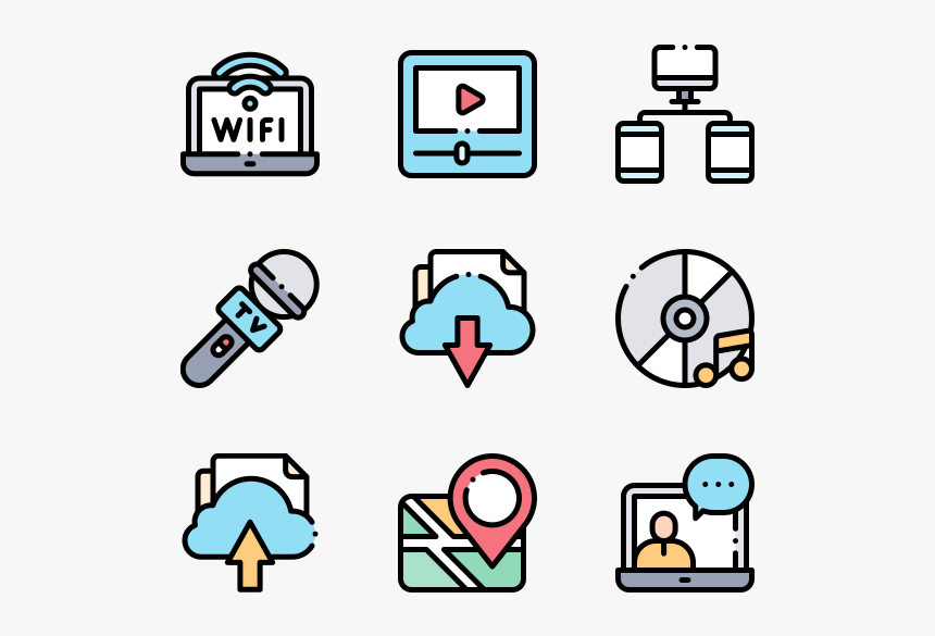 Technology Icons Vector Png, Transparent Png, Free Download