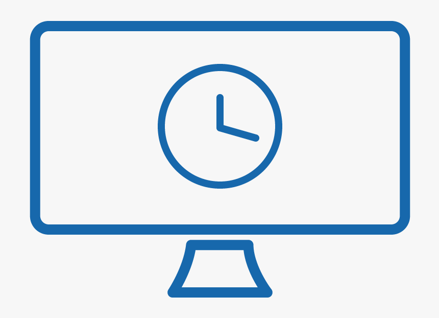 Icon Of A Computer Monitor Displaying A Clock - Information Technology Lab Lab Png Icon, Transparent Png, Free Download