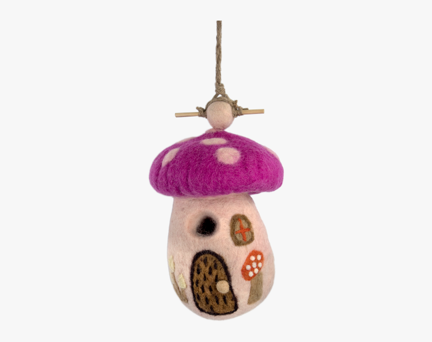 Magic Mushroom Wool Felt Birdhouse - Felt Birdhouses, HD Png Download, Free Download