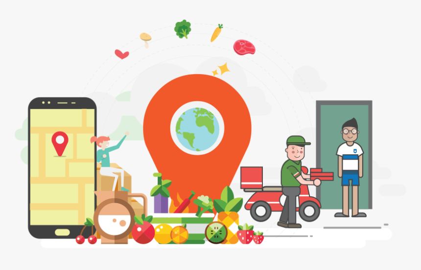Ripsey Food Delivery App - Tracking Vector, HD Png Download, Free Download
