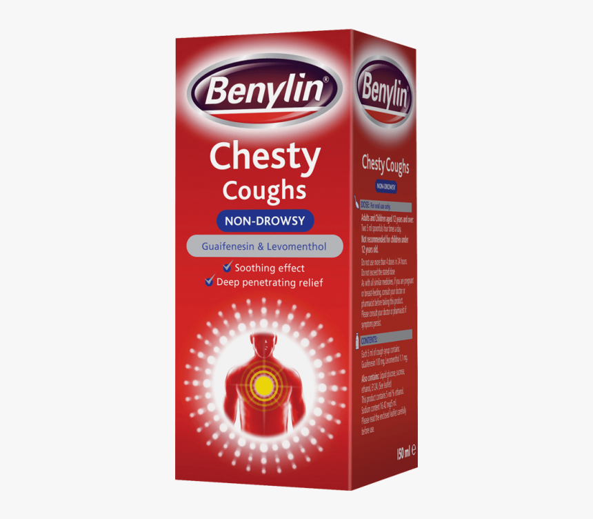 Benylin® Chesty Coughs Non-drowsy - Benylin Chesty Cough Syrup, HD Png Download, Free Download