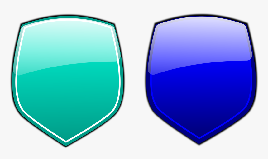 Glossy Shields Big Image Png - Blue And Pink Shield, Transparent Png, Free Download