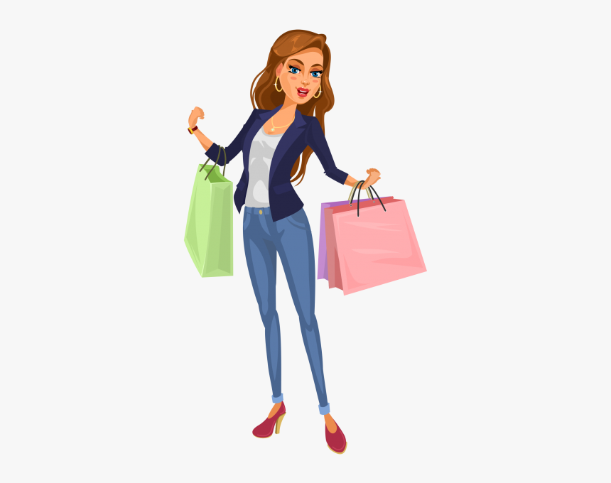 Shopping Girl Png Image Free Download Searchpng - Cacaya Signature Shoes And Bag, Transparent Png, Free Download