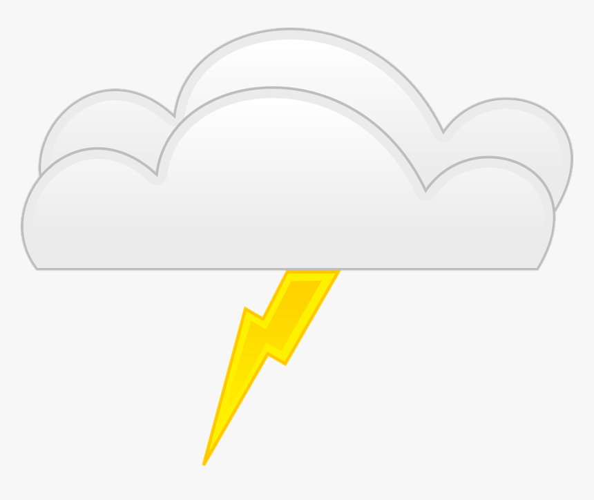 Lightning, Bolt, Yellow, Cloud, Weather, Thunder, Power - Thunder Word, HD Png Download, Free Download