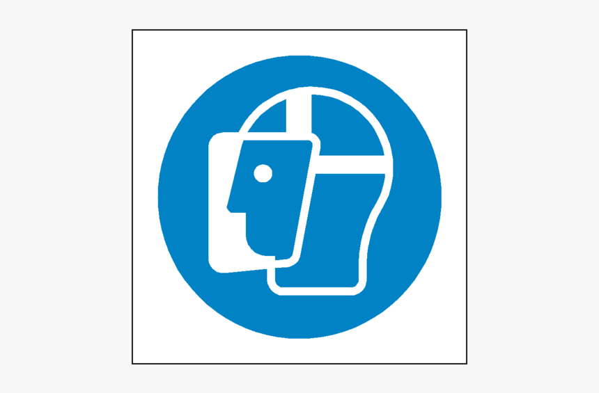 Wear Face Shield Symbol Label - Wear Face Shield Sign, HD Png Download, Free Download