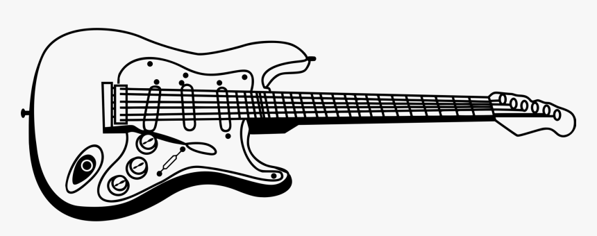 Musical Instrument,guitar Accessory,plucked String - Bass Guitar Clipart Black And White, HD Png Download, Free Download