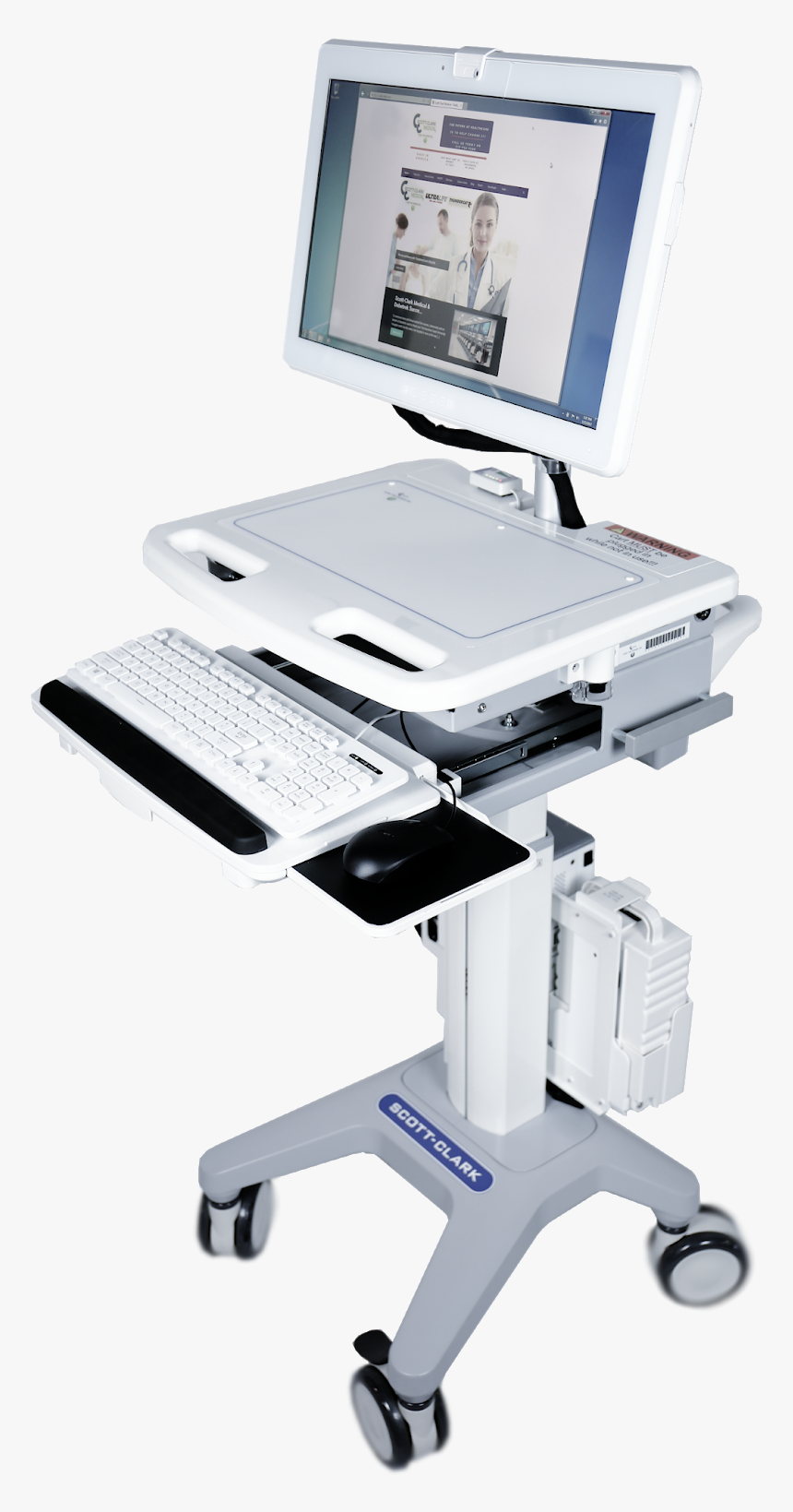 Computer Cart Workstation - Mobile Workstations, HD Png Download, Free Download