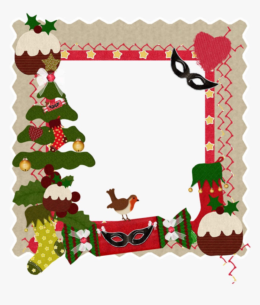 Christmas Frame Heart Card Png Image - Marco De Selfie Navideño, Transparent Png, Free Download