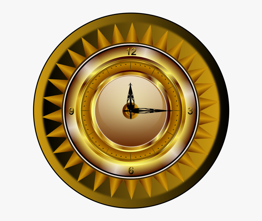 Reloj, Oro, Ver, Tiempo, De Lujo, Analógico, Ticker - Sun Clock Transparent Background, HD Png Download, Free Download