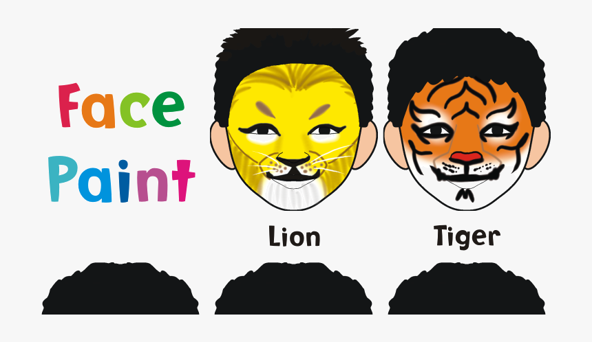 Beginner Tiger Face Paint , Png Download - Easy Animal Face Paint Ideas, Transparent Png, Free Download
