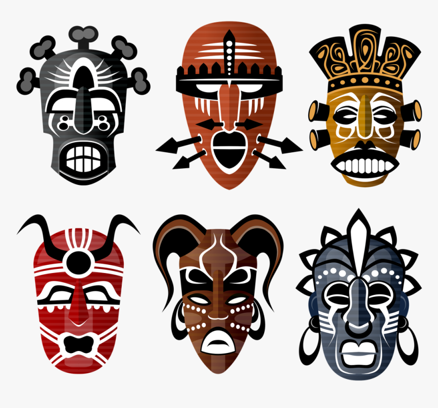 Mushroom Trip - African Tribal Mask Vector, HD Png Download, Free Download