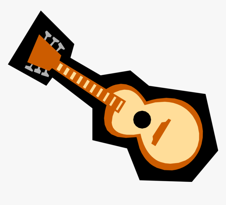 Vector Illustration Of Acoustic Guitar Stringed Musical, HD Png Download, Free Download