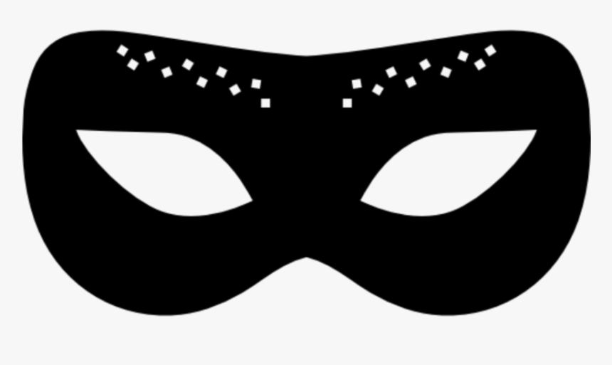 #mask #black #carnival #mascara #preta #carnaval - Mask Shape, HD Png Download, Free Download