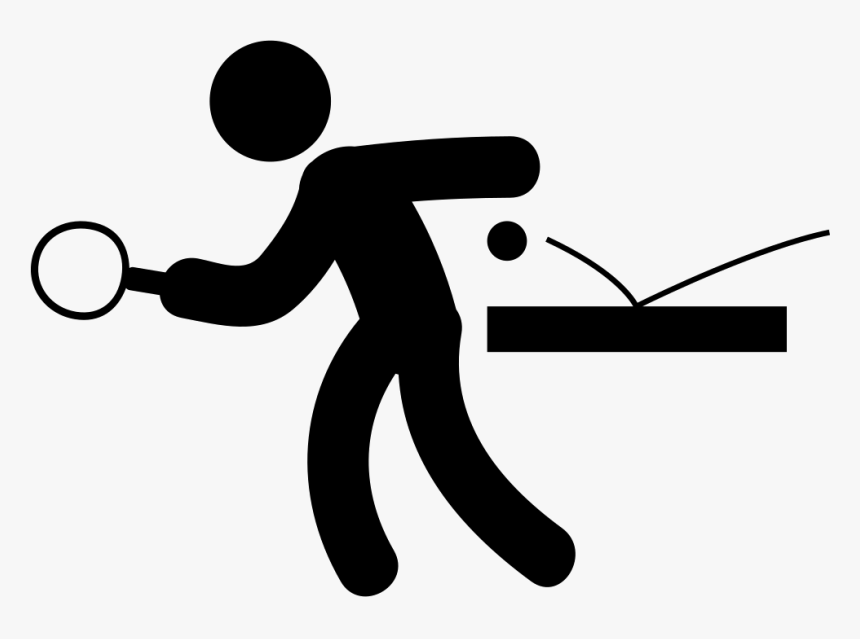 Man Playing Ping Pong - Ping Pong Icon Png, Transparent Png, Free Download