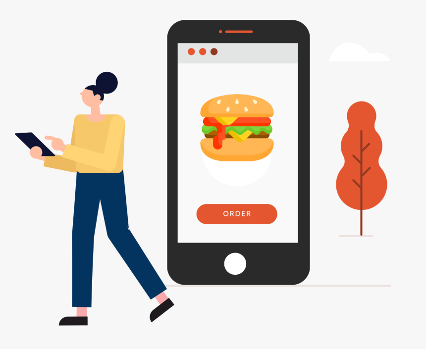 Hire Our Food Ordering App Builder To Disrupt The Niche - Food Delivery App Png, Transparent Png, Free Download