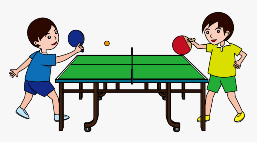 Ping Pong Clipart Clipartlook - Play Table Tennis Cartoon, HD Png Download, Free Download