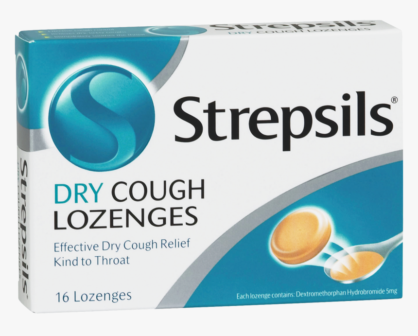 Strepsils Dry Cough Lozenges 16s - Strepsils Dry Cough Lozenges, HD Png Download, Free Download