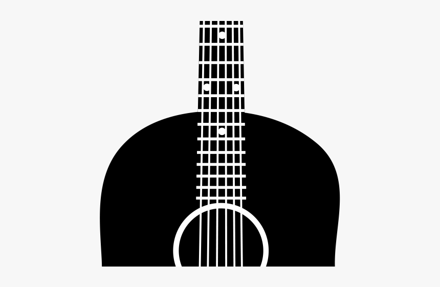 Acoustic Guitar Clipart - Acoustic Transparent Background Black Guitar Clipart, HD Png Download, Free Download