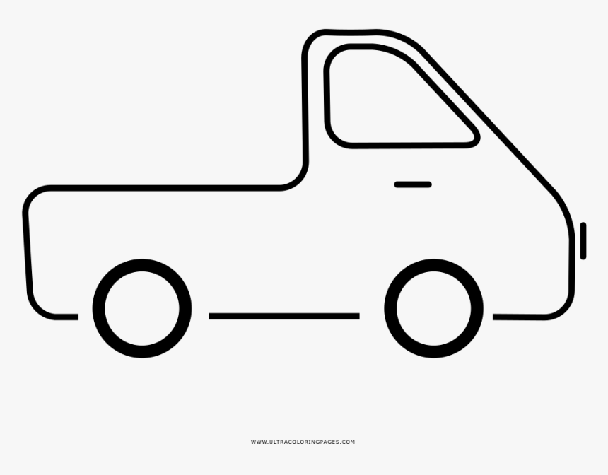 Flatbed Truck Coloring Page - Line Art, HD Png Download, Free Download