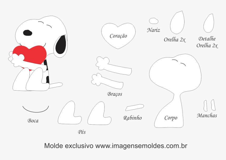 Moldes Snoopy, HD Png Download, Free Download