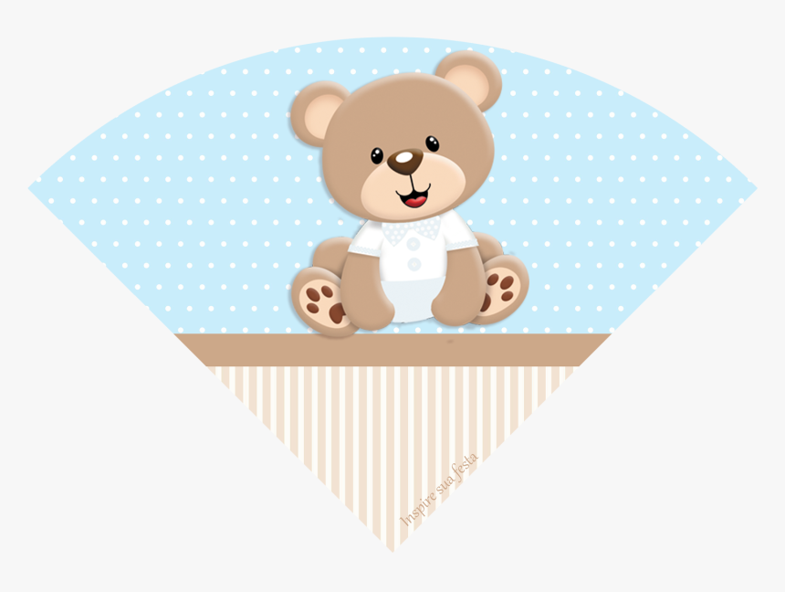 Cone Personalizado Gratuito Cha De Bebe Ursinho Inspire - Baby Shower Teddy Bear Clip Art, HD Png Download, Free Download