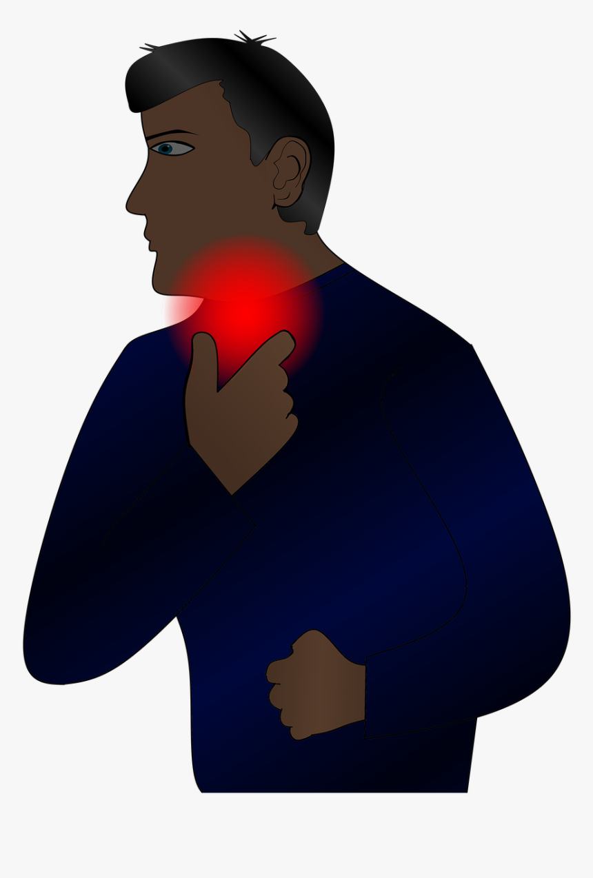 Neck Pain, Neck, Pain, Cough, Sniff, Flu, Cold - Cartoon, HD Png Download, Free Download