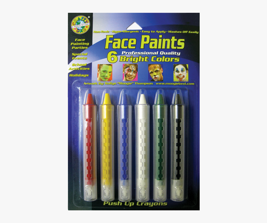 Face Paint Push-up Crayons 6/pkg, HD Png Download, Free Download