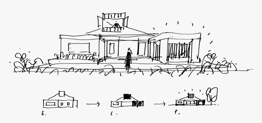 Graham House - Sketch - Graham House Sketch, HD Png Download, Free Download