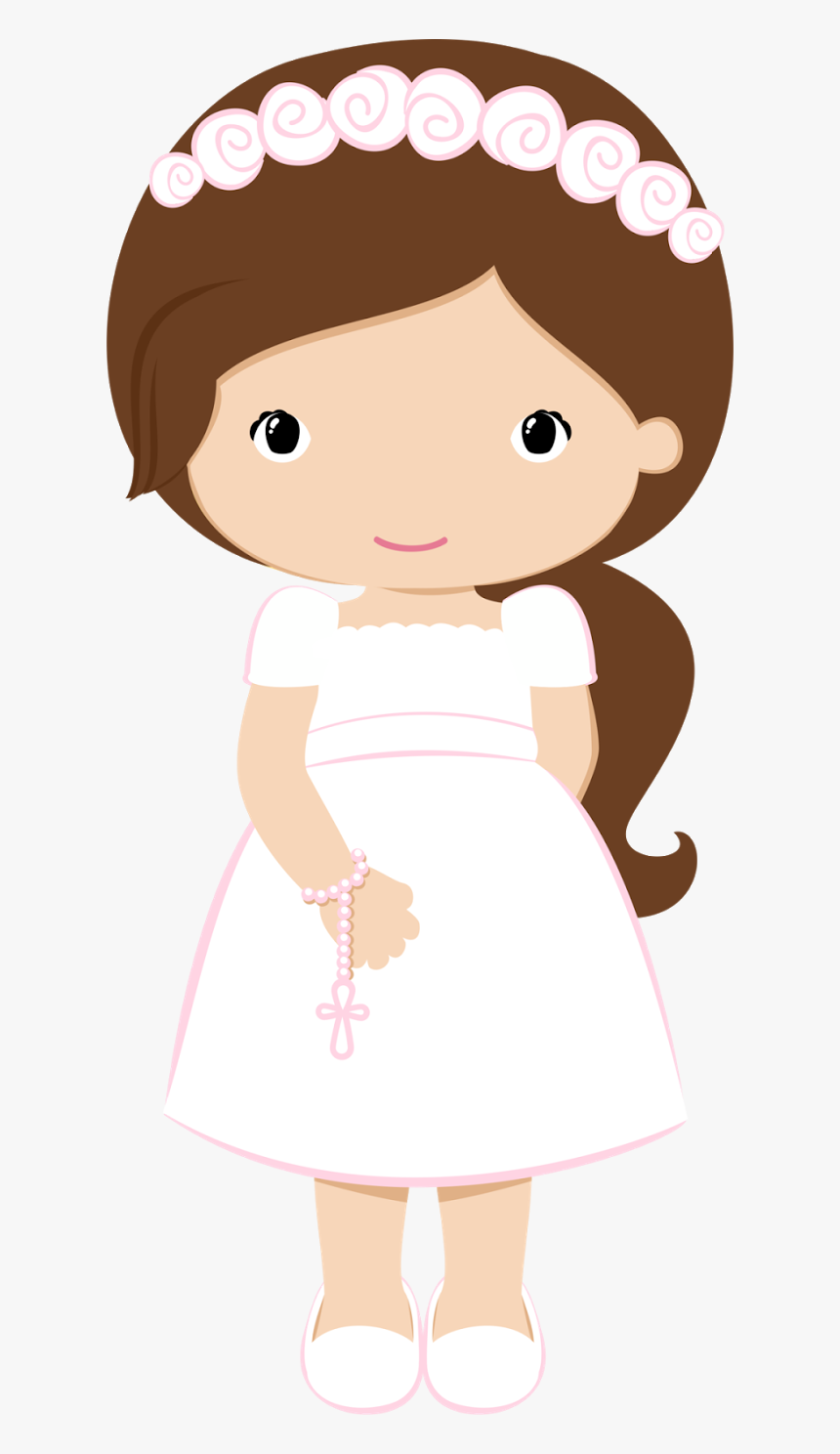 Transparent Primera Comunion Png - First Communion Girl Clipart, Png Download, Free Download