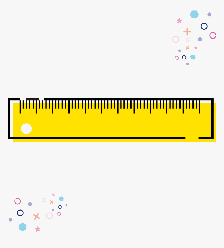 Cartoon Colored Hand Drawn Vector Png And Image - ไม้บรรทัด การ์ตูน Png, Transparent Png, Free Download