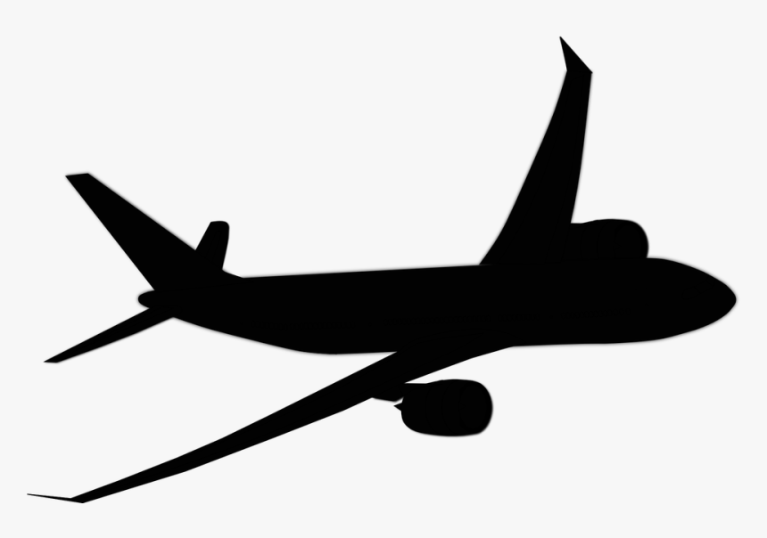 Plane Png Black And White, Transparent Png, Free Download
