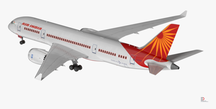 Boeing 787 3 Air India Royalty Free 3d Model - Air India Airplane Png, Transparent Png, Free Download