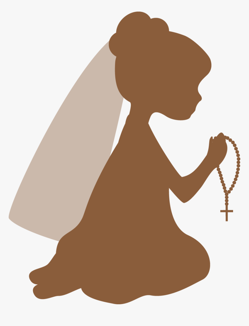 Clip Art Clipart De Siluetas Primera - First Communion Girl Silhouette, HD Png Download, Free Download