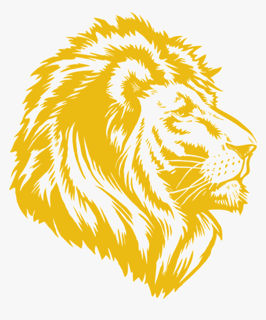 Lions Clipart Volleyball - Lion Black And White Png, Transparent Png, Free Download