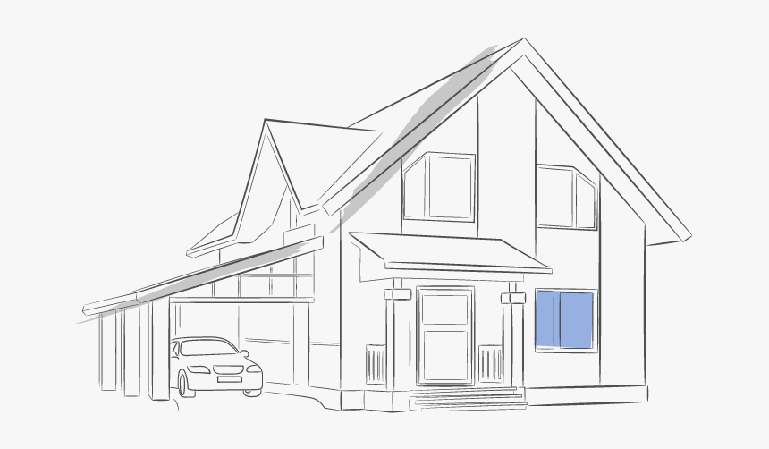 Sketch Of A House - House, HD Png Download, Free Download